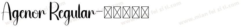 Agenor Regular字体转换